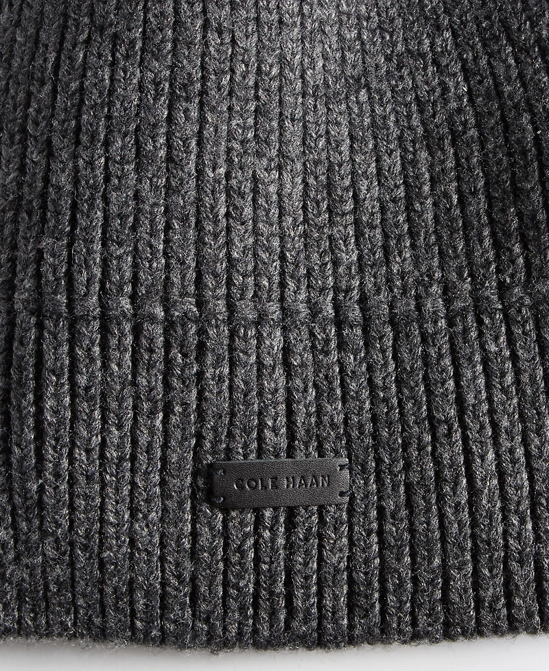 Cole Haan Men's No-Cuff Logo Beanie