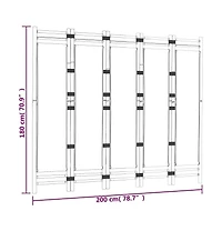 vidaXL Folding 5-Panel Room Divider 78.7" Bamboo and Canvas