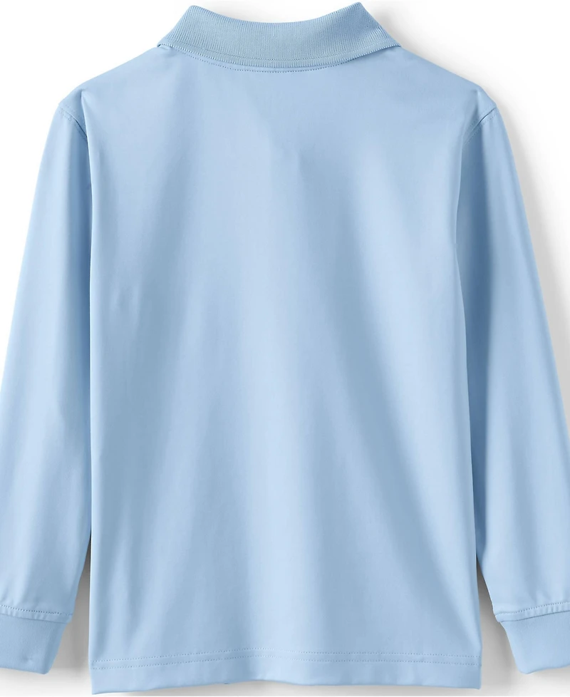 Lands' End School Uniform Women's Long Sleeve Rapid Dry Polo Shirt