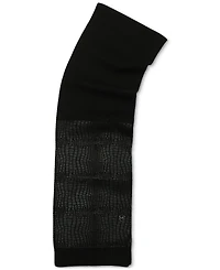 Michael Michael Kors Logo Charm Ribbed Trim Croc-Embossed Scarf