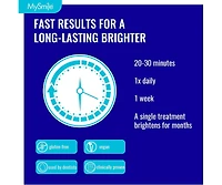 MySmile Prefilled Teeth Whitening Trays Kit, 12% Hydrogen Peroxide, Non-Liquid Gel Technology Tooth Whitening Trays, Whiten Teeth Faster, 7X Whitening