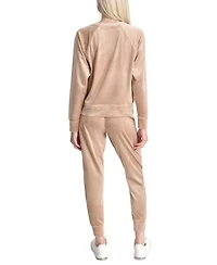 Dkny Women's Platinum Velour Crewneck Sweatshirt