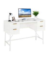 48 Inch Home Office Computer Desk with 4 Drawers-White