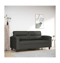 vidaXL 2-Seater Sofa Dark Gray 55.1" Microfiber Fabric