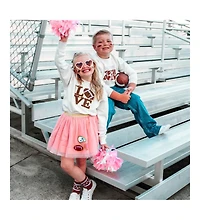 Sweet Wink Baby Girls Football Love Patch Sweatshirt