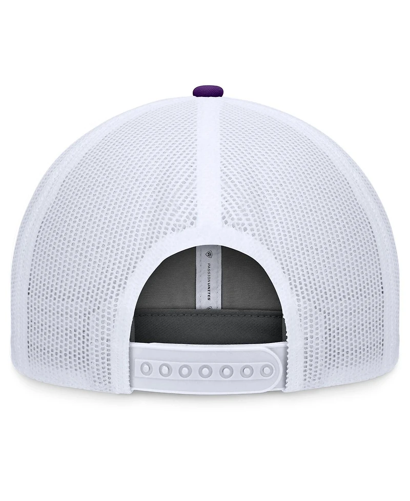 Top of the World Men's Gray/Purple Lsu Tigers Rob Trucker Adjustable Hat