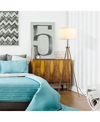Homcom 59.75" Sding Floor Lamp Fabric Lampshade Steel Tripod,