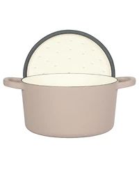 Crock Pot Artisan 7-Quart Round Dutch Oven - Matte Linen White W/ Gold Knob