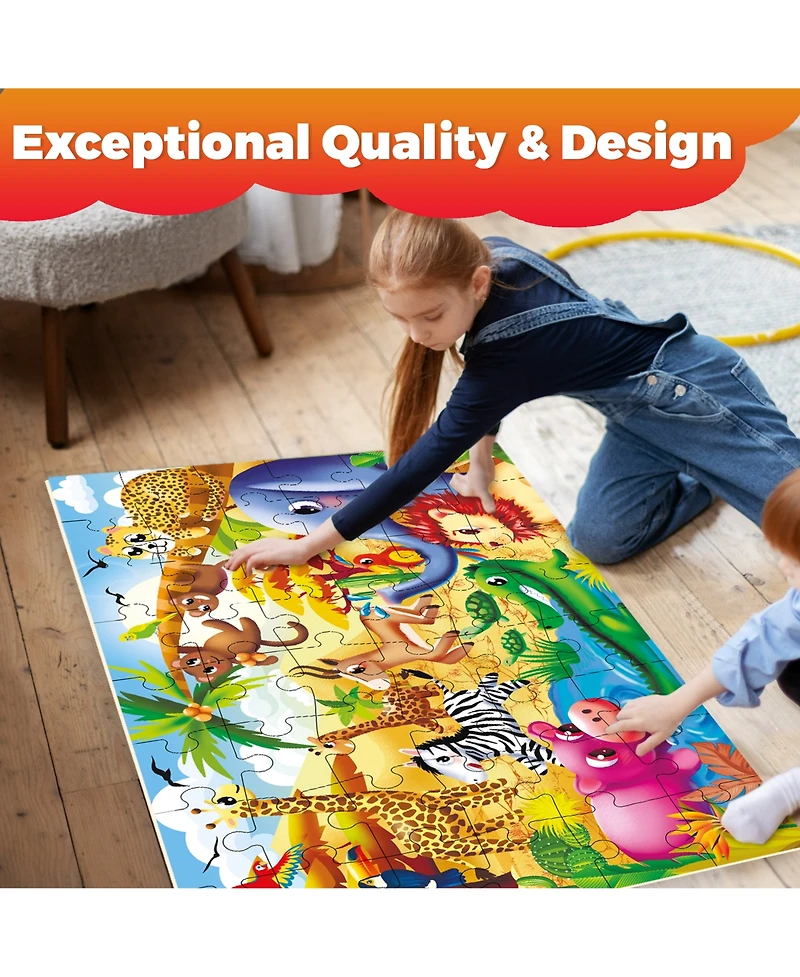 Quokka 2x3 Ft Giant Floor Puzzles for Kids Ages 4-6