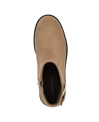 Calvin Klein Women's Kalonie Almond Toe Lug-Sole Casual Booties