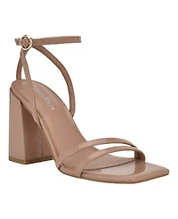 Calvin Klein Women's Sassa Block Heel Square Toe Dress Sandals