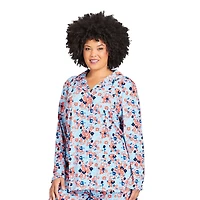Avenue Plus Button Print Sleep Top
