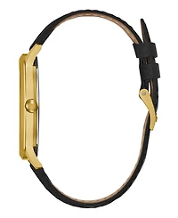 Guess Men's Analog Black Leather Watch
