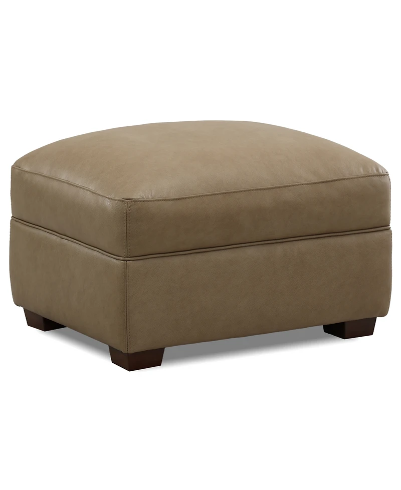 Closeout! Korder Leather Ottoman, Created for Macy's