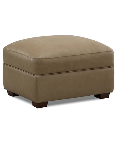 Closeout! Korder Leather Ottoman, Created for Macy's