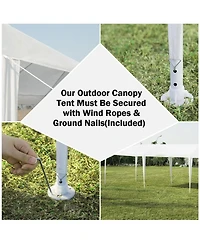 Givimo 10 x 30 Feet Gazebo Canopy Tent with Connection Stakes and Wind Ropes