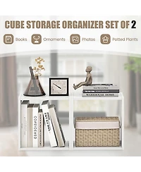 Sugift Cube Storage Organizer Set of 2-White
