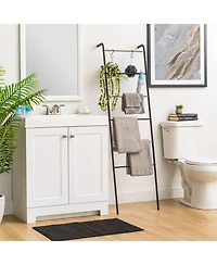 Iris Usa Free-Standing Clothing Rack, Clothes Organizer, Ladder Style, Metal Garment Rack