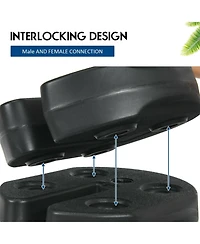 Givimo 4 Pieces 20Lbs Water Filled Weight Plates for Shade Umbrella