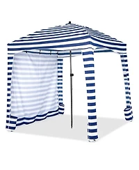 Givimo 6 x 6 Feet Foldable Beach Cabana Tent with Carrying Bag and Detachable Sidewall