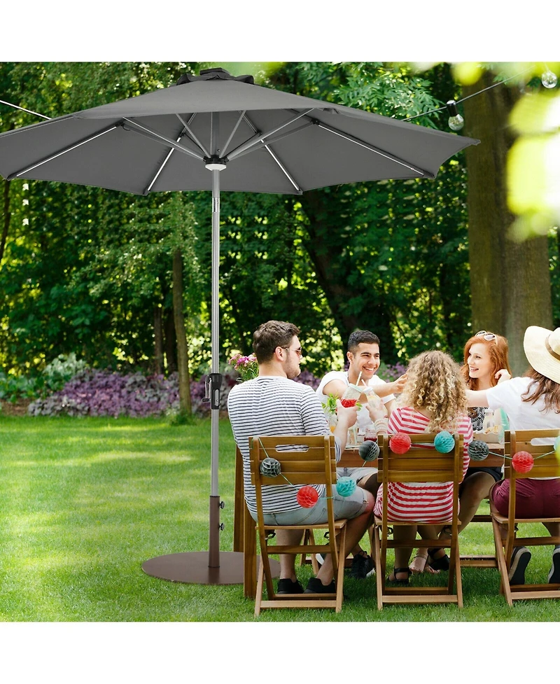 Givimo 29.5 Inch Outdoor Steel Umbrella Base Stand for Backyard and Poolside