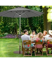 Givimo 29.5 Inch Outdoor Steel Umbrella Base Stand for Backyard and Poolside
