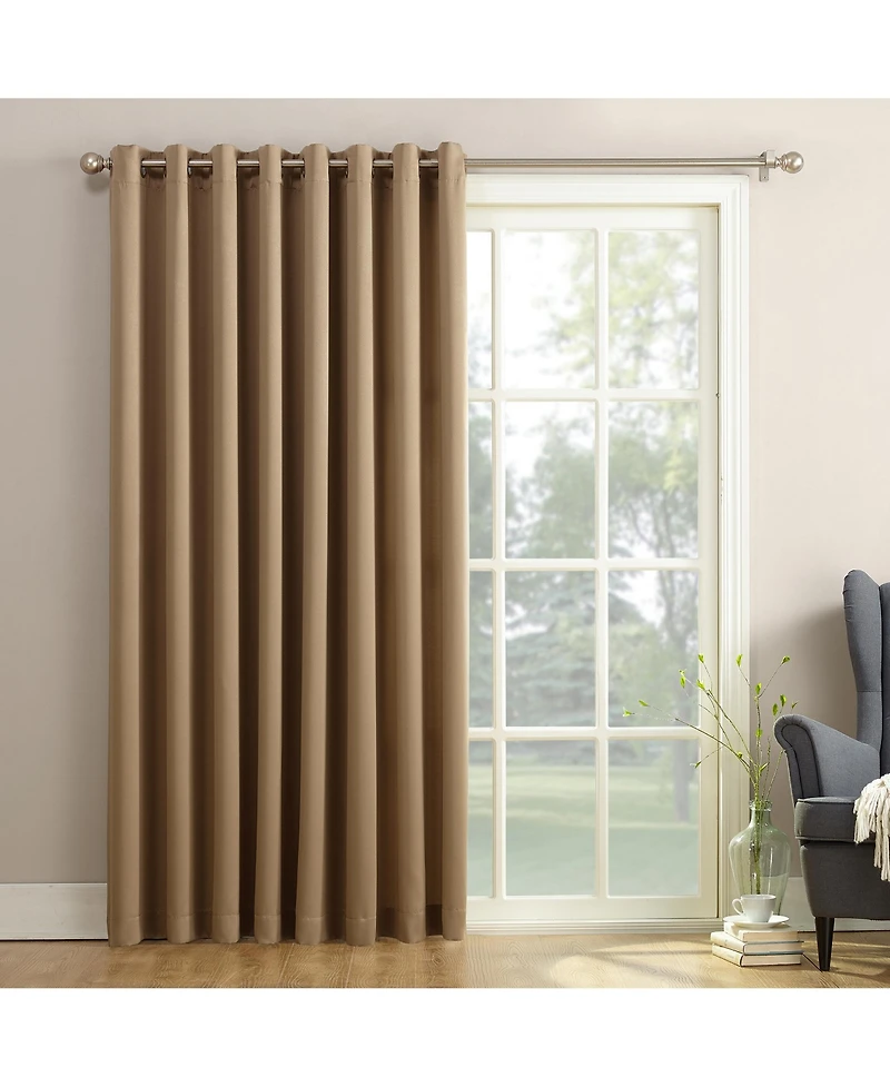 Sun Zero Grant Room Darkening Grommet Sliding Patio Door Curtain Panel