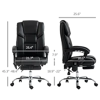 Vinsetto Vibration Massage Office Chair with Lumbar Heat, Footrest,