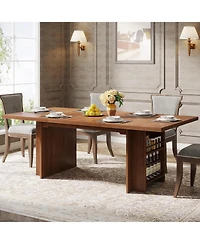 Tribesigns 63 Inches Office Executive Desk, Home Office Desk Large Computer Writing Table with Storage, Wood Workstation Desk Small Conference Table
