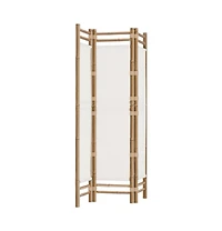 vidaXL Folding 3-Panel Room Divider 47.2" Bamboo and Canvas