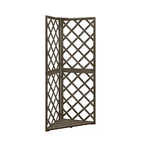 vidaXL Corner Trellis Gray 19.6"x19.6"x57" Solid Fir Wood