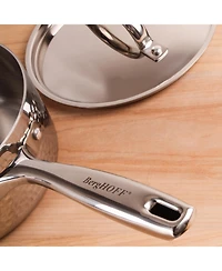 BergHOFF Vintage Tri-Ply 18/10 Stainless Steel 5.5" Saucepan 1qt. with Lid, Hammered