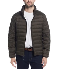 Weatherproof Men's Packable Neck Pillow Zip-Front Quilted Jacket