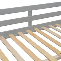 Streamdale Full over Bunk Bed with 4 Drawers and 3 Shelves-Gray