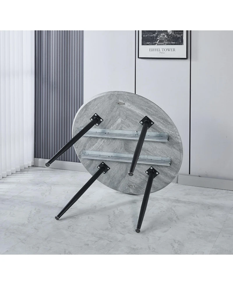 Streamdale Furniture Extensible Table: Dining, Office, Coffee, Metal Leg