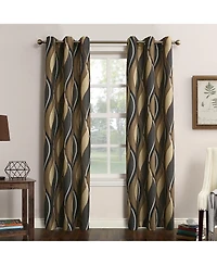 Intersect Ogee Print Semi-Sheer Grommet Curtain Panel