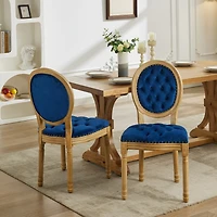 Streamdale Vintage Dining Chair Set of 2 (Blue, SW1739BL)