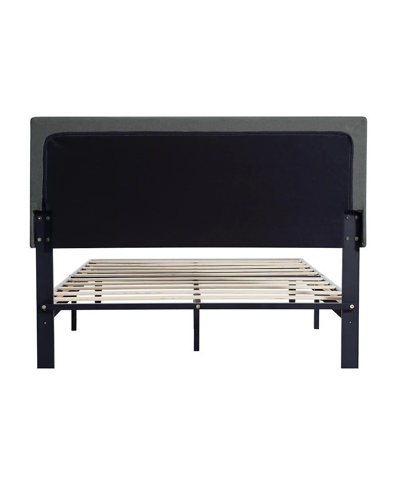 Streamdale Furniture Twin Platform Bed with Button Tufted Headboard and Wood Slats