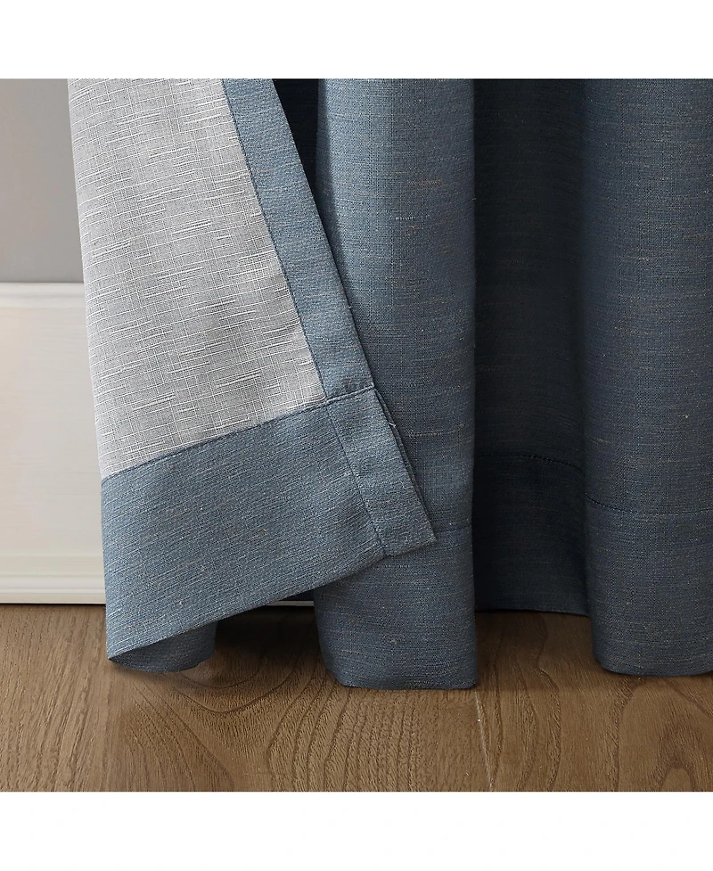 Amalfi Linen Blend Textured Semi-Sheer Rod Pocket Curtain Panel