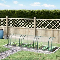 Mini Greenhouse: 11' x 3' x 2.5', Portable with Steel Frame