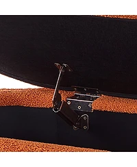 Boucle Teddy Ottoman Storage Bench with Hinge