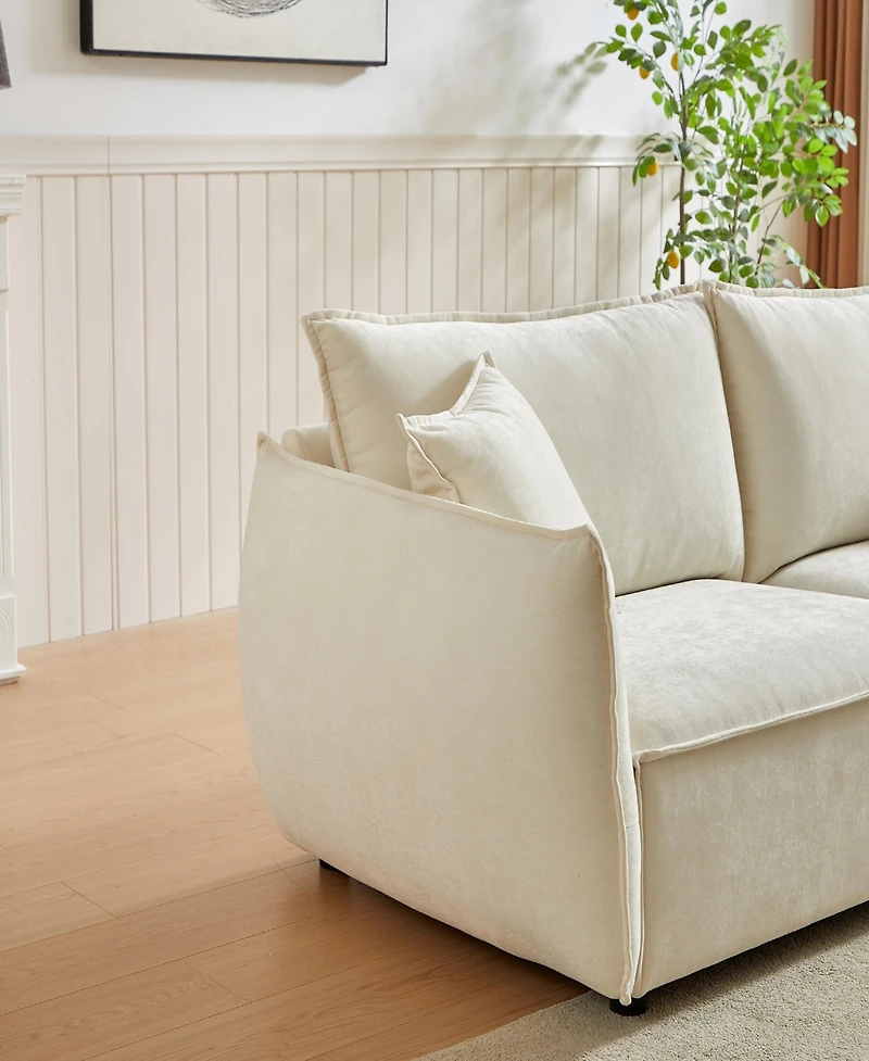 Streamdale Modern 3-Seater Sofa Combo with Linen Fabric