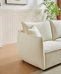 Streamdale Modern 3-Seater Sofa Combo with Linen Fabric
