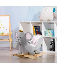 Streamdale Furniture Infant Elephant Rocking Chair with Sound and Safety Belt
