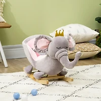 Streamdale Furniture Infant Elephant Rocking Chair with Sound and Safety Belt