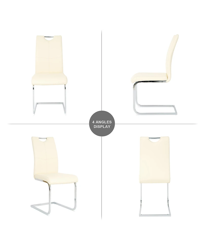 Streamdale Furniture Pu Upholstered Dining Chair (Set of 2)