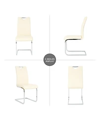 Streamdale Furniture Pu Upholstered Dining Chair (Set of 2)