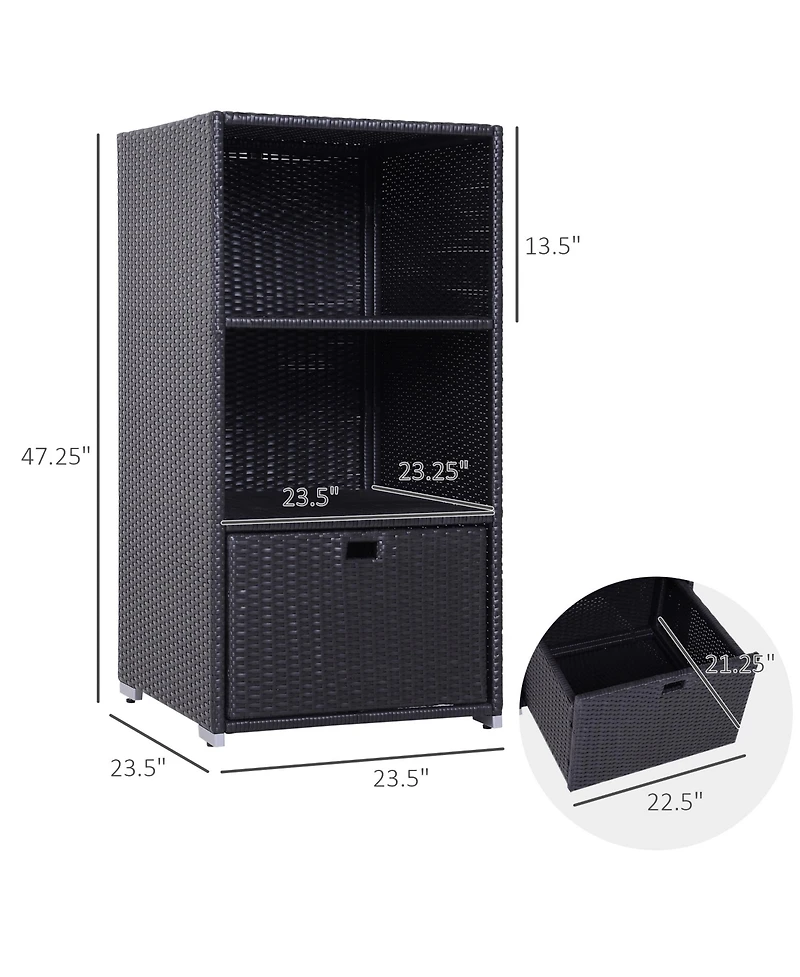 Waterproof Valet Towel Rack w/ Drawer