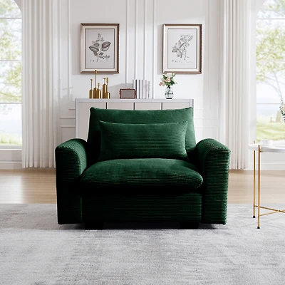 Streamdale Furniture Deep Seat Corduroy Accent Sofa