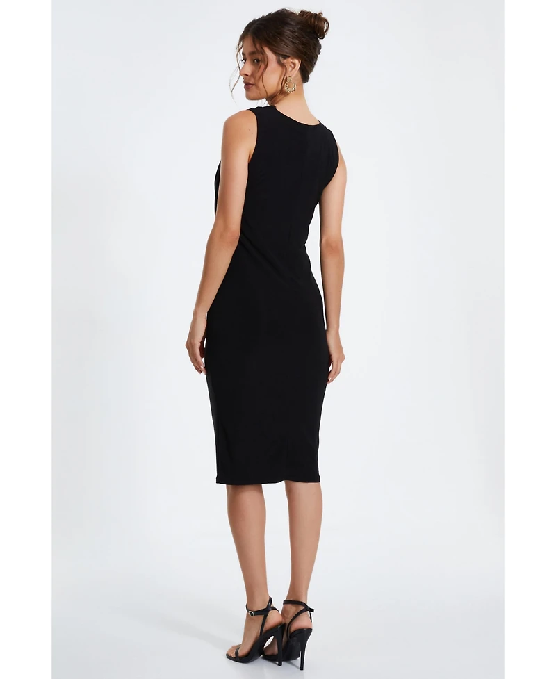 Quiz Women's Ity Gold Buckle Detail Midi